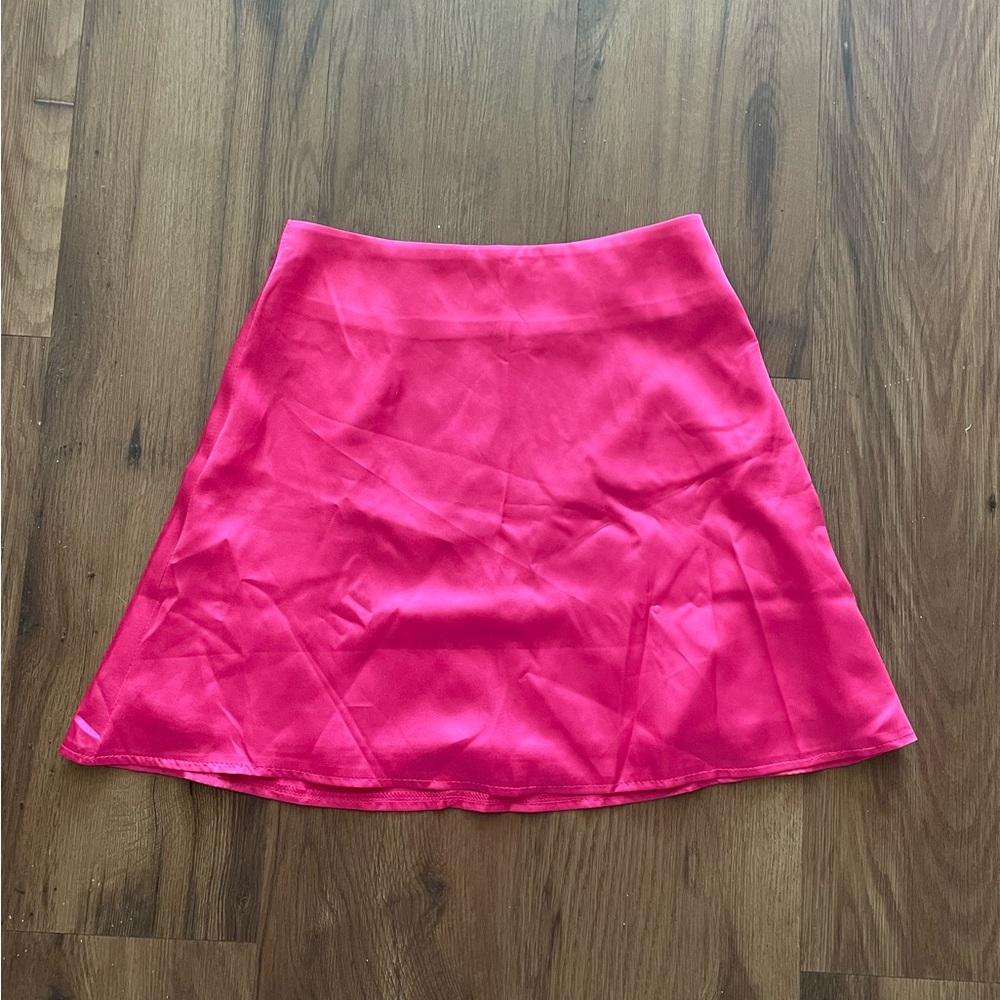 Princess Polly pink polyester mini skirt US size 2